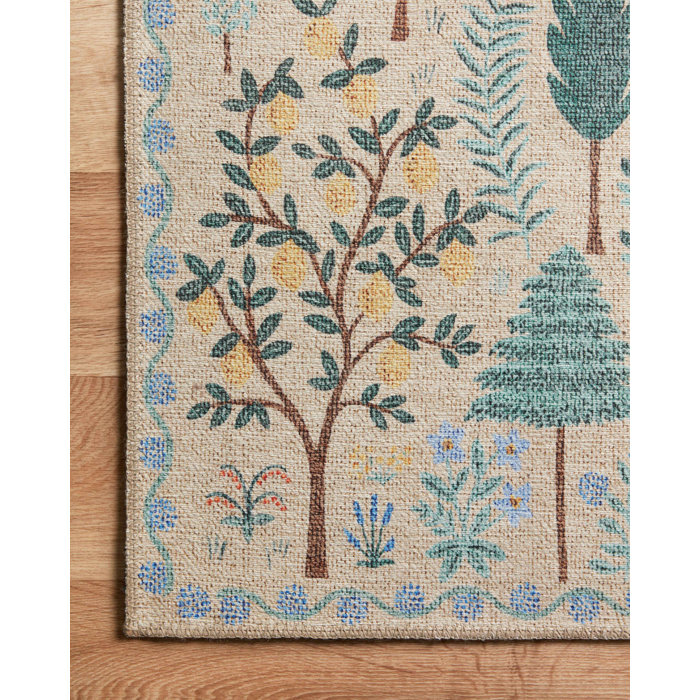 Rifle Paper Co. x Loloi Menagerie MEN02 Forest Cream Rug & Reviews